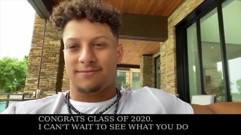 Mahomes gives remarks during Texas Tech virtual commencement