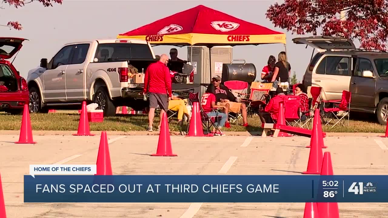 Fans spaced out at third Chiefs game