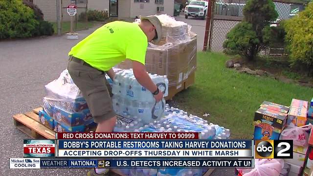 Bobby's Portable Restrooms stepping up for Harvey victims in White Marsh