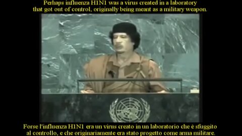 Gaddafi Knew 2009 - Maybee H1N1 Was Created in a Lab