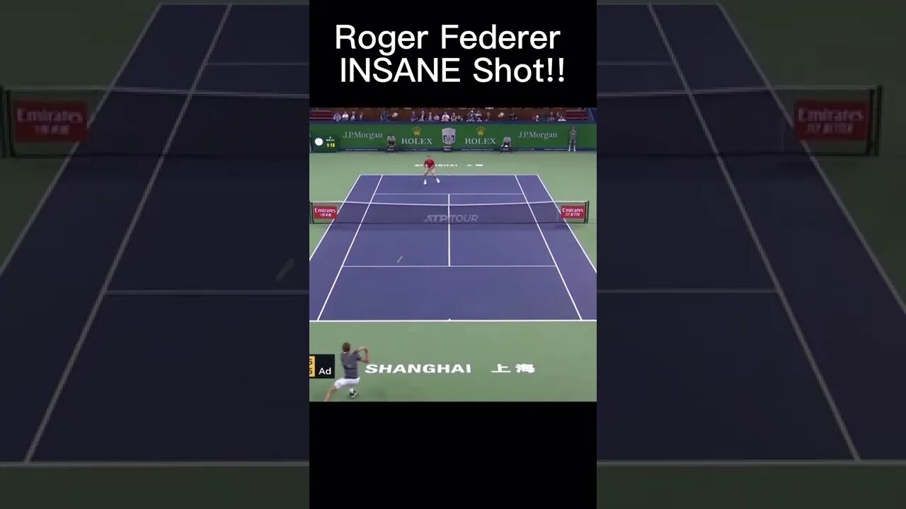 Roger Federer INSANE Shot!! 🤯 #tennis #shorts