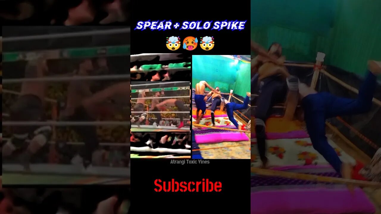 Spear + Solo Spike 🥵 Roman Reigns & Solo Sikoa Combination Move #shorts #wrestling