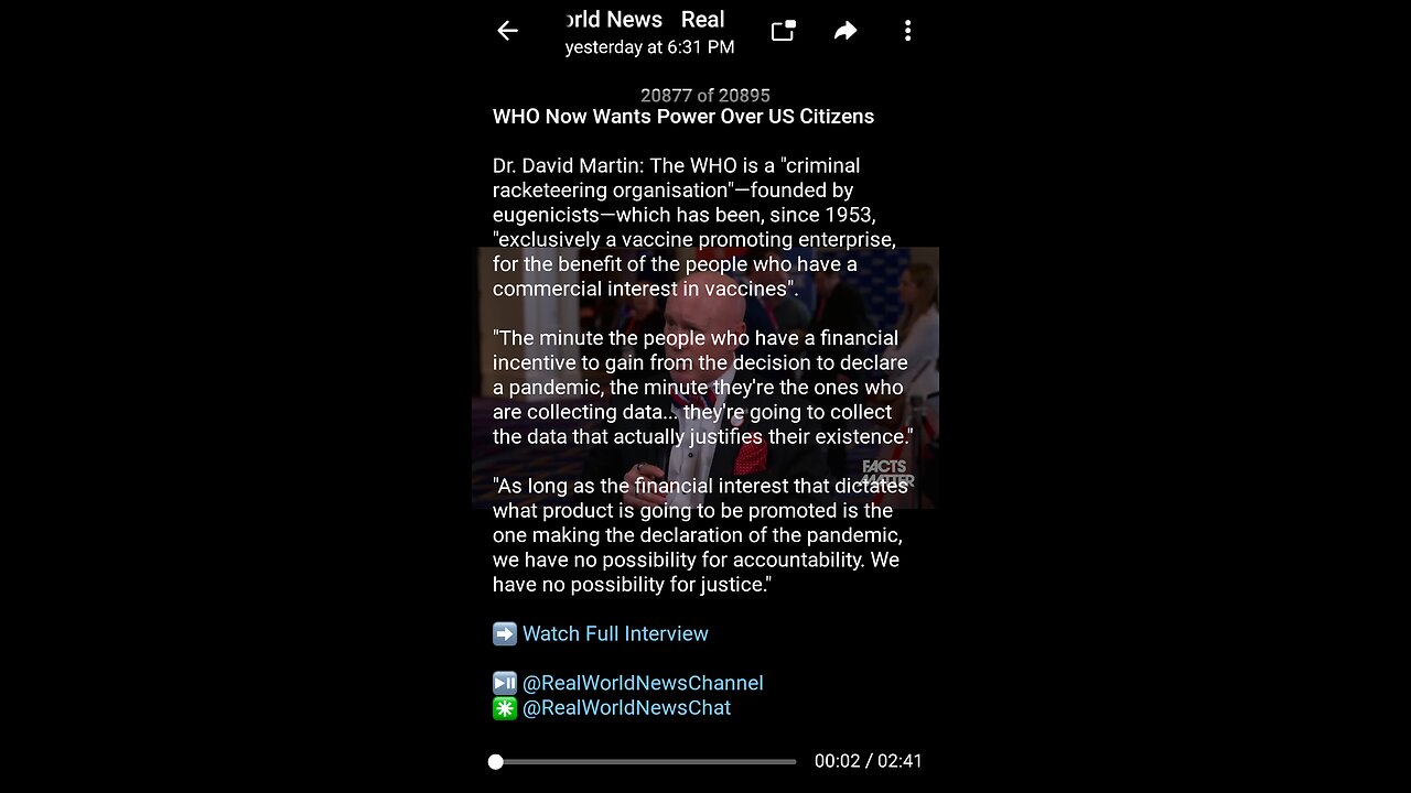 Documentary: Something about WHO