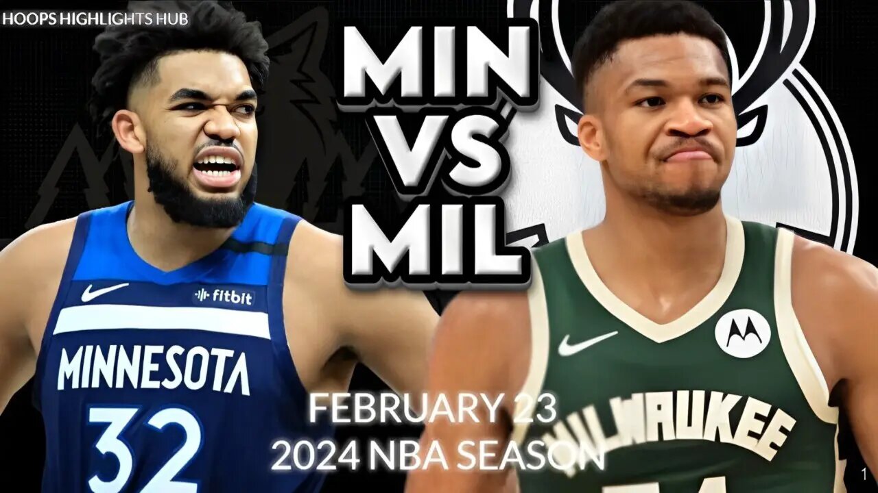 Milwaukee Bucks vs Minnesota Timberwolves Full Game Highlights | Feb 23 | 2024 NBA Season