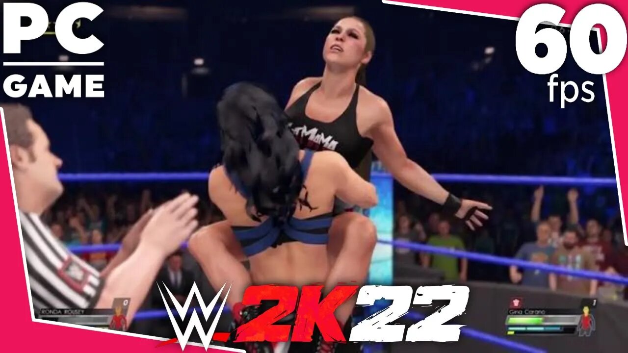 WWE 2K22 | RONDA ROUSEY V GINA CARANO! | Requested Bearhug Iron Woman Match [60 FPS PC]