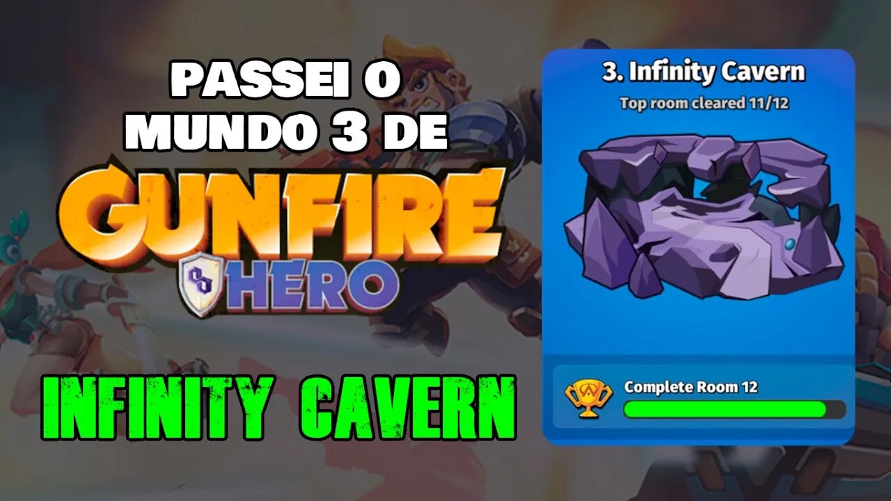 Como passar o terceiro mundo de GUNFIRE HERO novo jogo NFT - Mapa infinity cavern - GamePlay