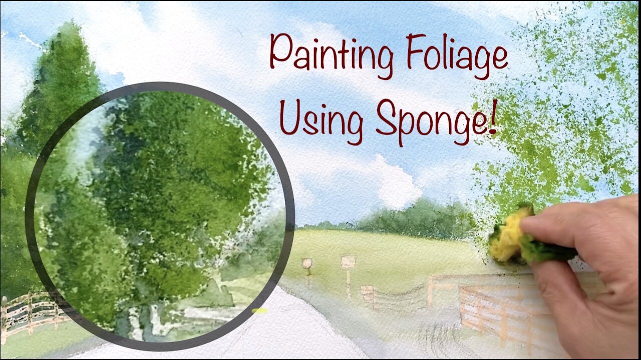 Landscape Painting - Watercolor for beginners - Country Road