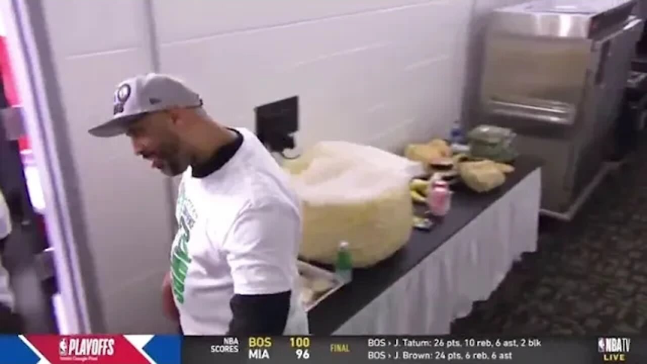 Video: Ime Udoka seen giving possible 'love tap' to Celtics staffer