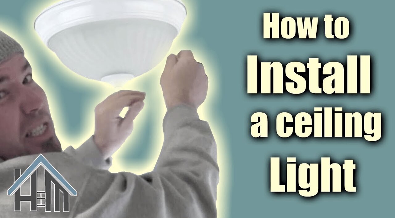 How to install ceiling light, flush mount light fixture. Easy! Home Mender.