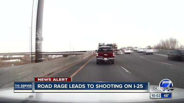 Shots fired during apparent road rage incident on I-25 in Denver, police say