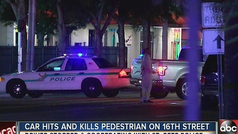 St. Pete Police investigate fatal pedestrian crash, witnesses say pedestrian appeared impaired