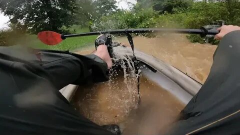 Backyard Kayaking during a flood... I crashed...