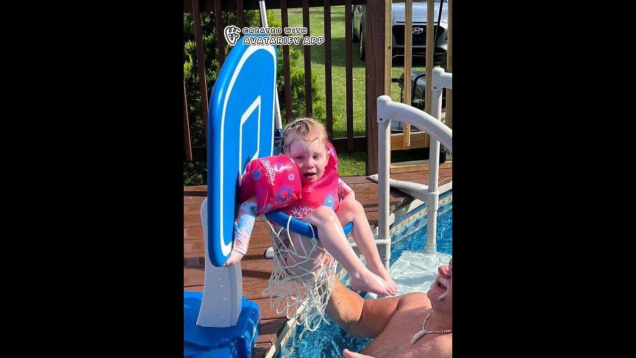 Someone got stuck in a basketball hoop!