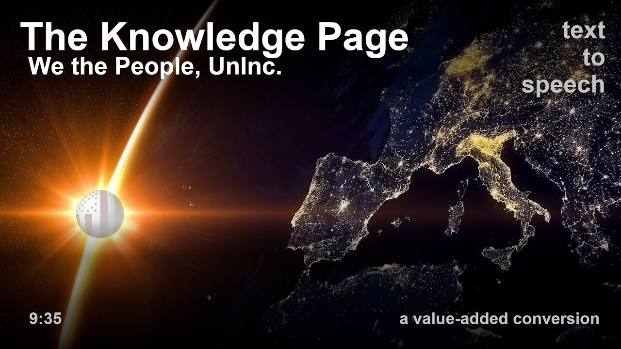 Knowledge - We the People, Uninc.