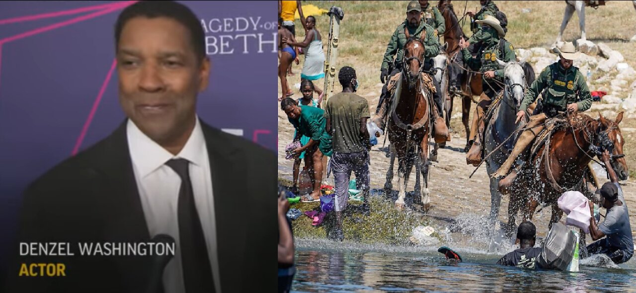 Denzel Washington Gets Asked About Horseback Border Patrol Photo Outrage - Gives Non Hollywood Reply