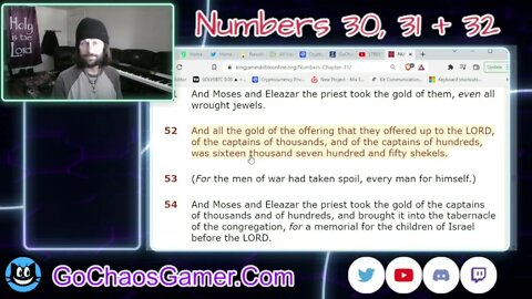 Numbers 30 31 and 32 King James Version KJV Bible (3/19/2022)