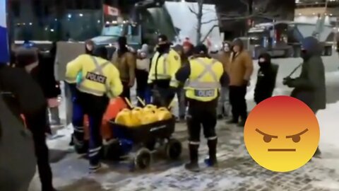 Breaking: Ottawa Police Seizing Fuel From Protesters