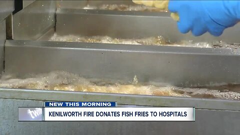 Kenilworth Fire Department donates fish fries to hospitals