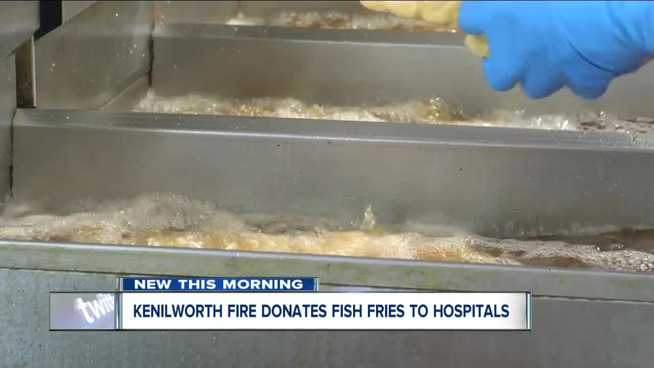 Kenilworth Fire Department donates fish fries to hospitals