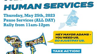 #adaywithouthumanservices COLA Rally City Hall Broadway and Murray St 5/25/23 #justpay #nonprofit