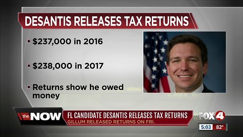 Florida candidate DeSantis releases tax returns