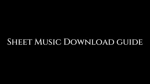 Sheet Music Download Guide