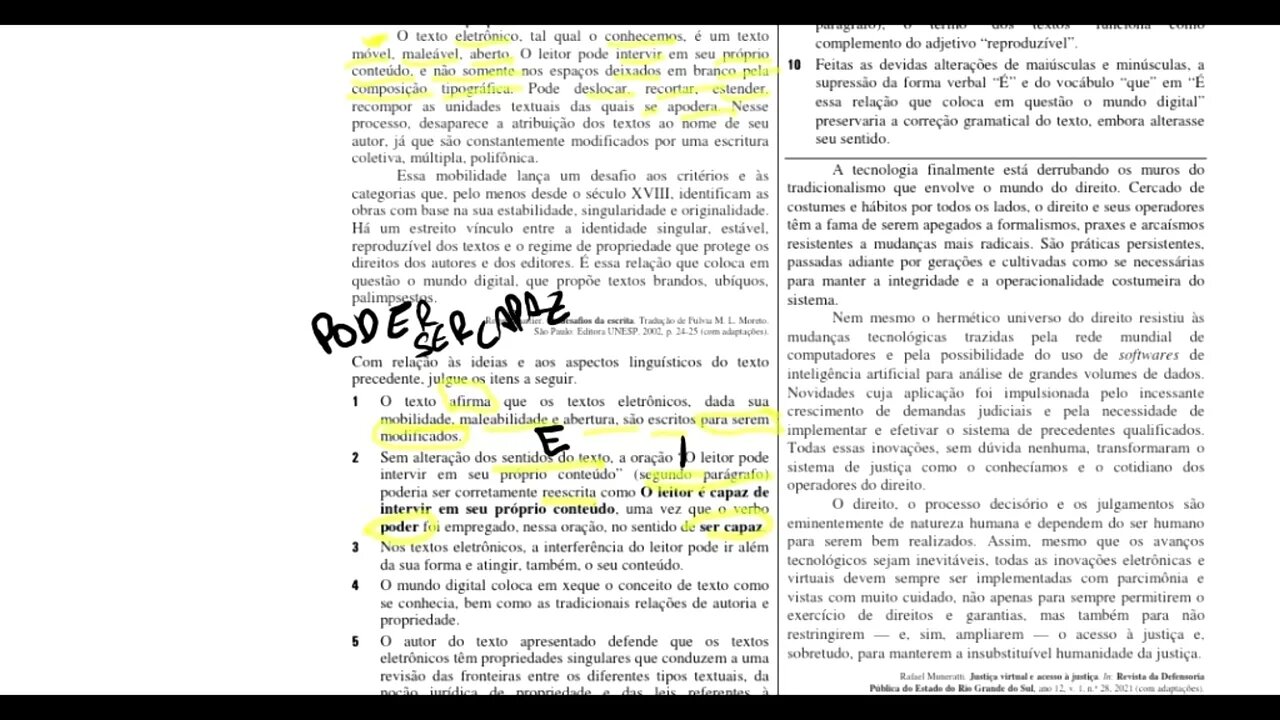 DPE-RS Defensor Público - 2022 - Questões De Língua Portuguesa (1ª a 10ª)