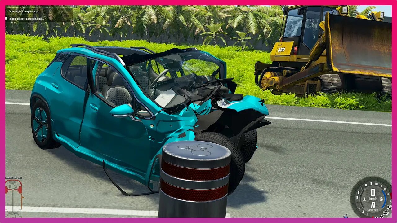 TruckFails | Cars vs Bollards #213 | BeamNG.Drive |TrucksFails