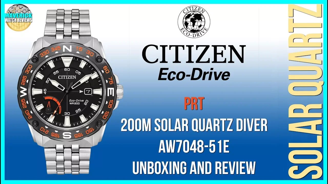 Good Looking! | Citizen PRT 200m Solar Diver AW7048-51E Unbox & Review