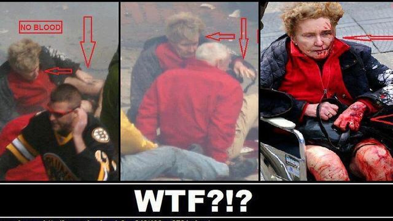 The Boston Marathon Bombing - videos photos & analysis proving it was fake trickery