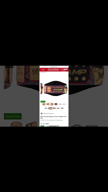 Brand New Rock Signature Series Replica Title Belt Now Available On WWE Shop! #shorts