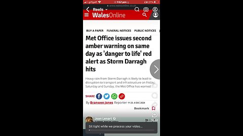 Storm Darragh coming 07/12/2024