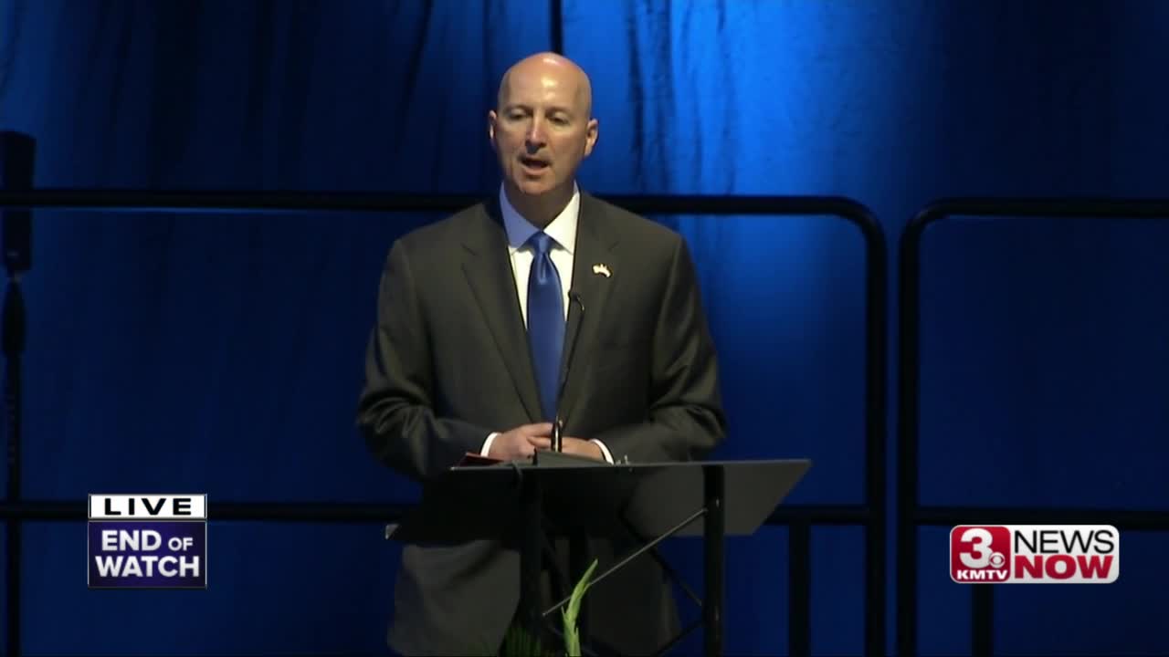 Gov. Pete Ricketts Speaking at Mario Herrera's Funeral