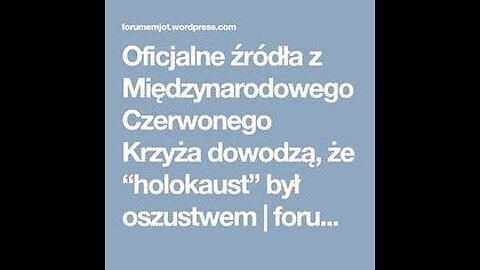 Oficjalne źródła z Międzynarodowego Czerwonego Krzyża dowodzą, że ...