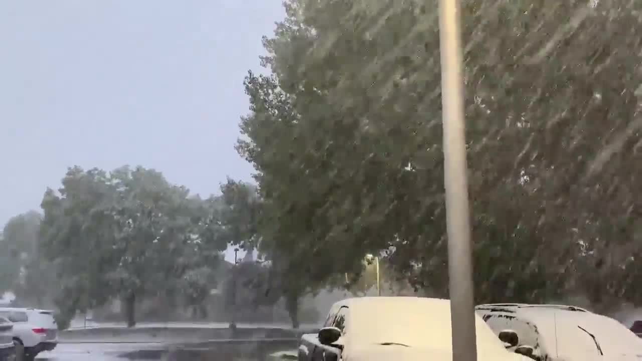 Raw video: Snowfall in Longmont