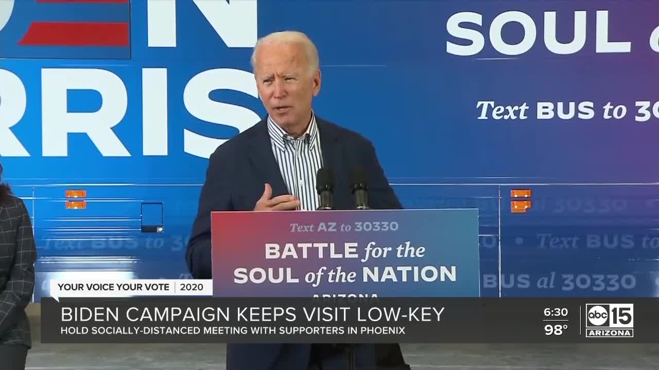 Biden campaign keeps visit low-key