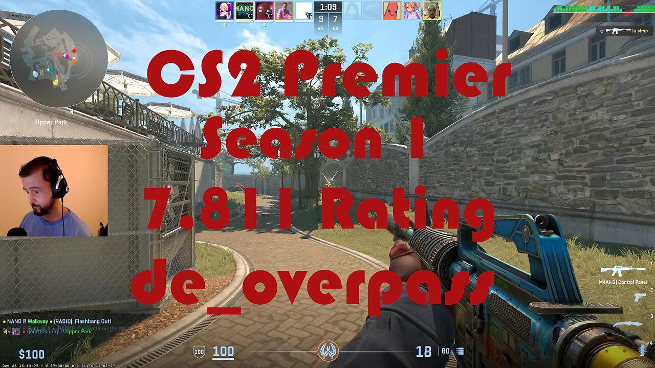 CS2 Premier Matchmaking - Season 1 - 7,811 Rating - de_overpass