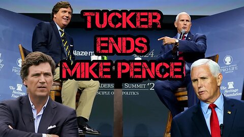 Tucker Carlson HEATED Exchange With Mike Pence On Ukraine Aid (Blaze TV Summit 2024)