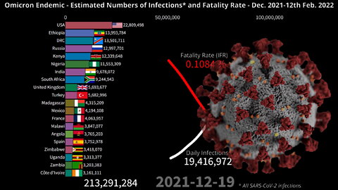 Omicron Endemic True Number of Infections and Fatality Rate