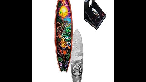 2023 $2 NIUE 1OZ SILVER SURFBOARD SERIES, ENFORCER PROOF LIKE COIN
