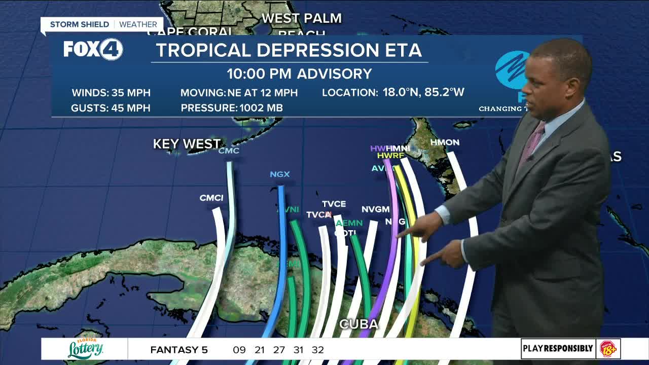 Tropical Depression ETA Update 11/6/20 10 PM