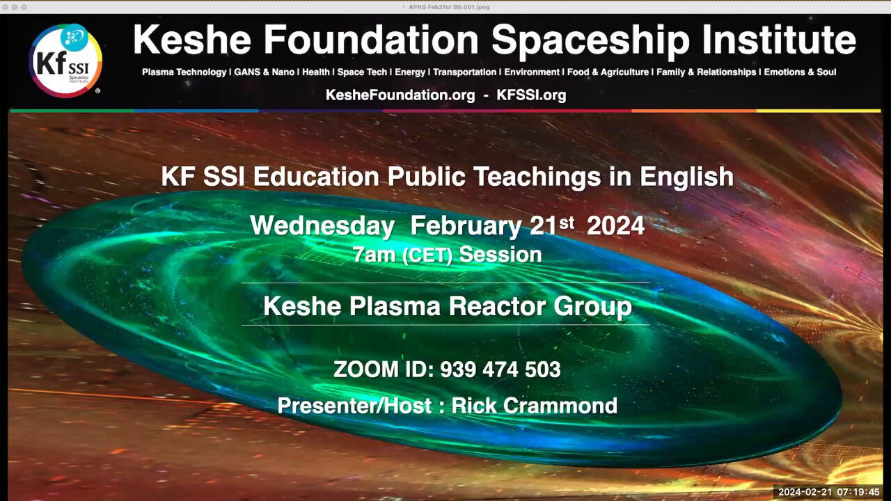 Keshe Plasma Reactor Group 2024-02-21-T1