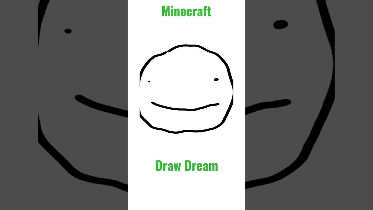 Draw DREAM from Minecraft... #minecraft #minecraftshorts #art