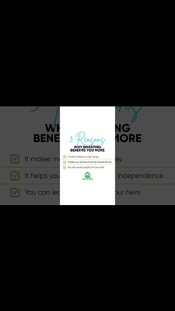 These are the three reasons why investing Benefits you more😉🎉