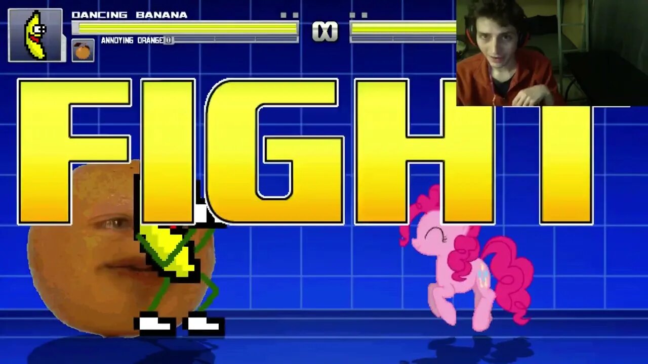 Fruit Characters (Annoying Orange And Dancing Banana) VS Pinkie Pie In An Epic Battle In MUGEN