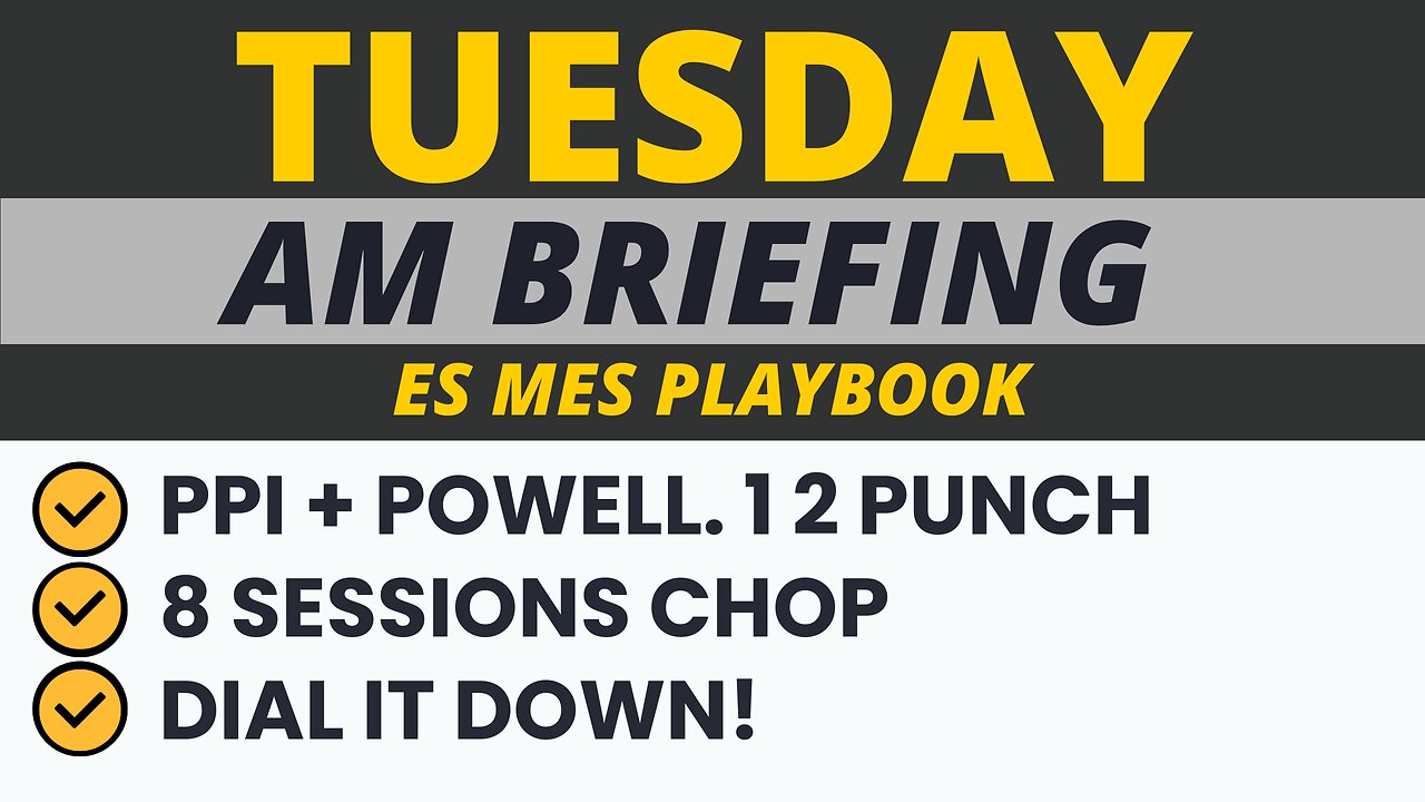 AM Briefing: | Preparing ES Traders For Our Emini and MES Micros Futures Trading Room