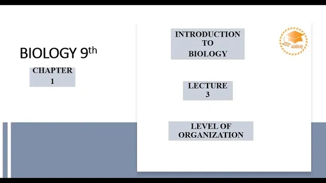 Biology| Class 9| Chapter 1| Lecture 2| Level of Organization