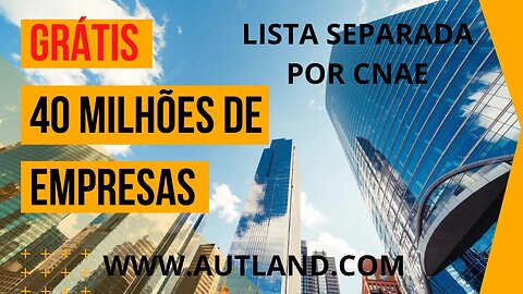 🔴 Lista de Empresas GRÁTIS, Higienização de Listas, Download Free 40 milhões de cadastros