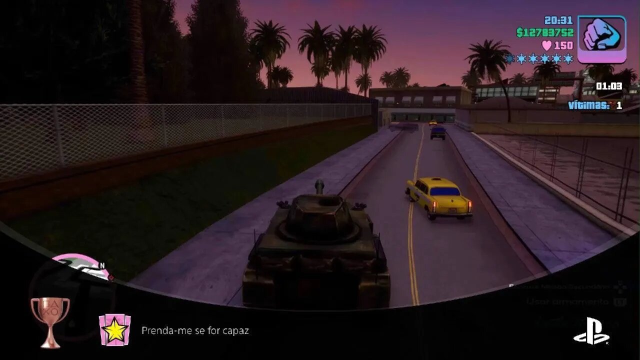 Prenda-me se for capaz - Alcance seis estrelas no nível de procurado - Grand Theft Auto: Vice City