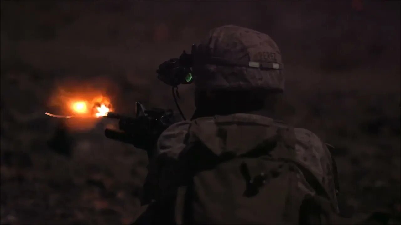 Marine Platoon Attack at Range 410A